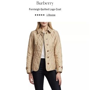 NWT Burberry Fernleigh Quilted Coat Jacket M